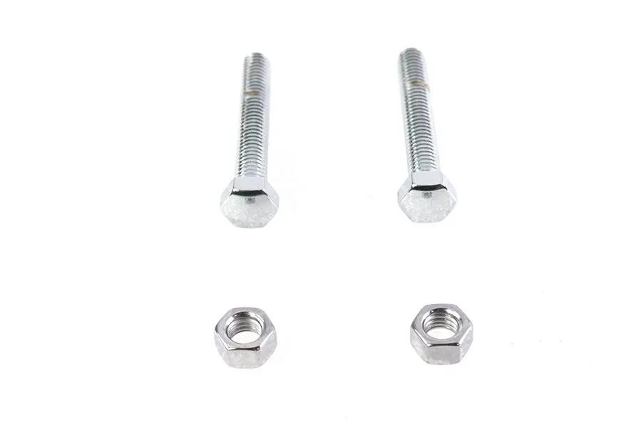 Colony Chrome Rear Axle Adjuster Screws for Harley Davidson FXST and FLST Models - Part 5-146 by Colony