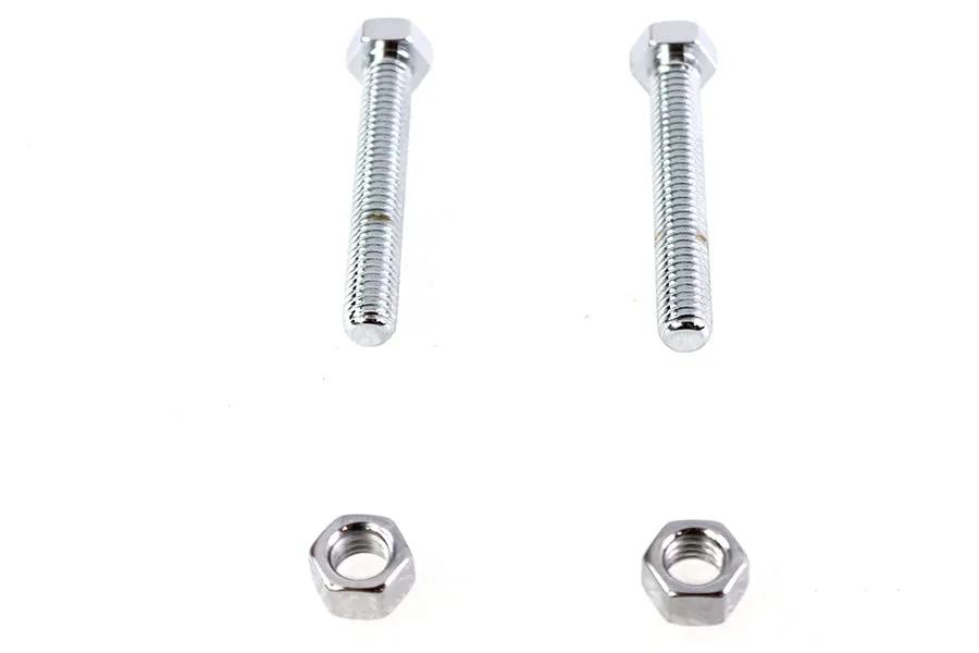 Colony Chrome Rear Axle Adjuster Screws for Harley Davidson FXST and FLST Models - Part 5-146 by Colony