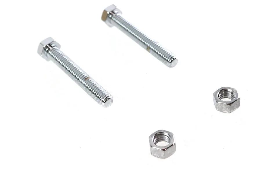 Colony Chrome Rear Axle Adjuster Screws for Harley Davidson FXST and FLST Models - Part 5-146 by Colony