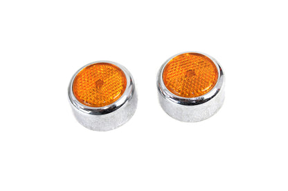 Colony Swingarm Pivot Bolt Cover with Amber Reflectors for Harley Davidson FXST
