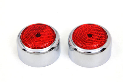Colony Swingarm Pivot Bolt Cover with Red Reflectors for Harley Davidson FXST