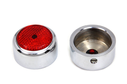 Colony Swingarm Pivot Bolt Cover with Red Reflectors for Harley Davidson FXST