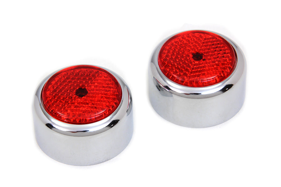 Colony Swingarm Pivot Bolt Cover with Red Reflectors for Harley Davidson FXST