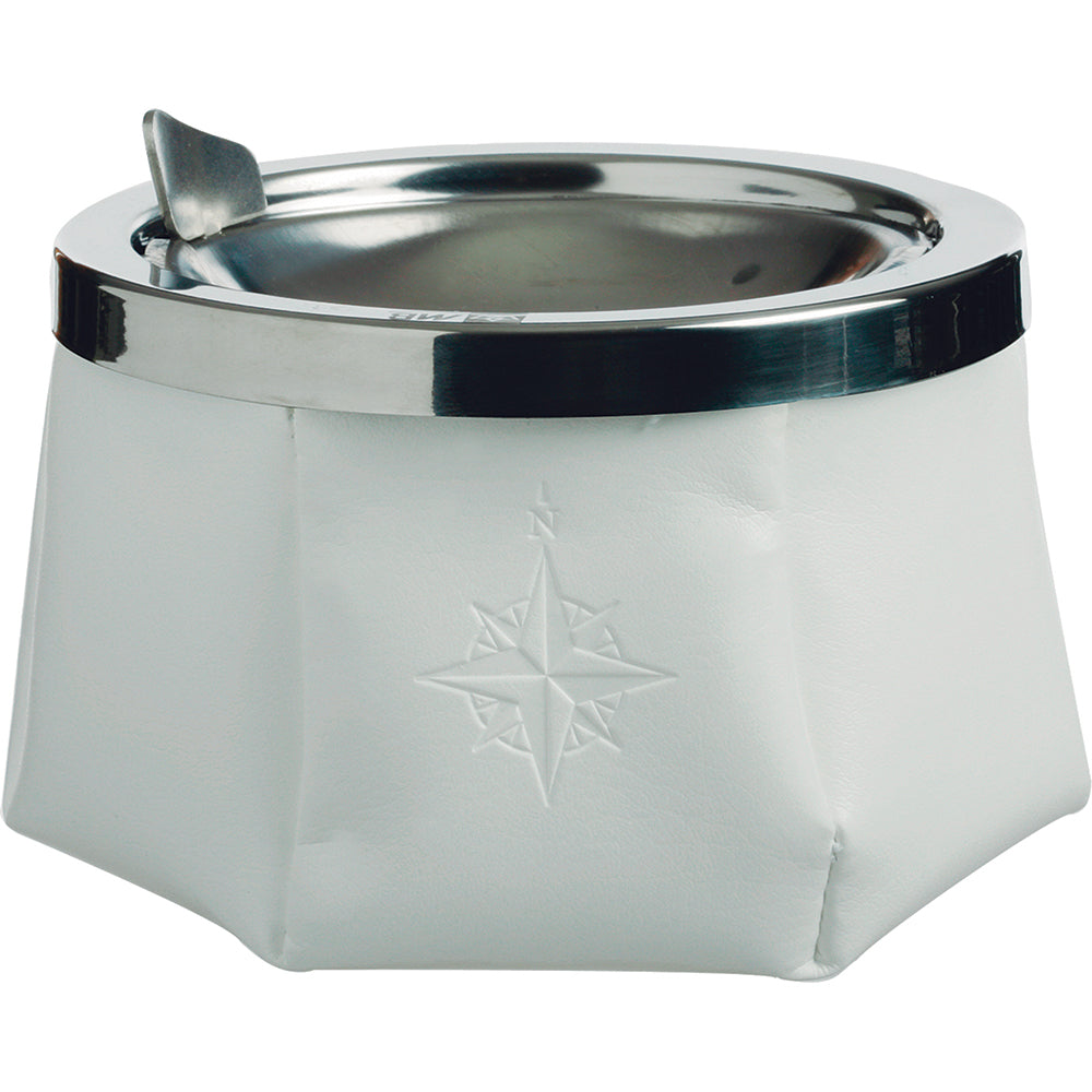 Marine Business Windproof Ashtray with Lid - White, Part Number 30102