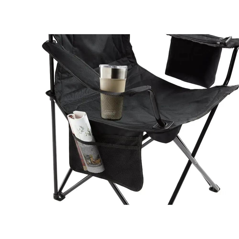 Coleman Cooler Quad Chair with Built-In 4-Can Cooler – Black by Coleman