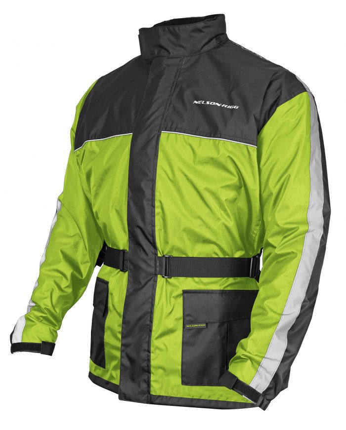 Nelson Rigg Solo Storm Jacket Hi-Vis Yellow/Black XX - Weatherproof Motorcycle Gear