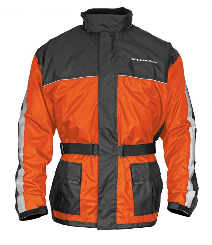 Nelson Rigg Solo Storm Jacket Orange/Black Large – Waterproof Motorcycle Gear