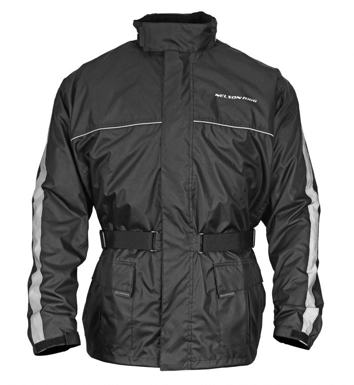 Nelson Rigg Solo Storm Jacket Black/Black Small - Waterproof Motorcycle Gear