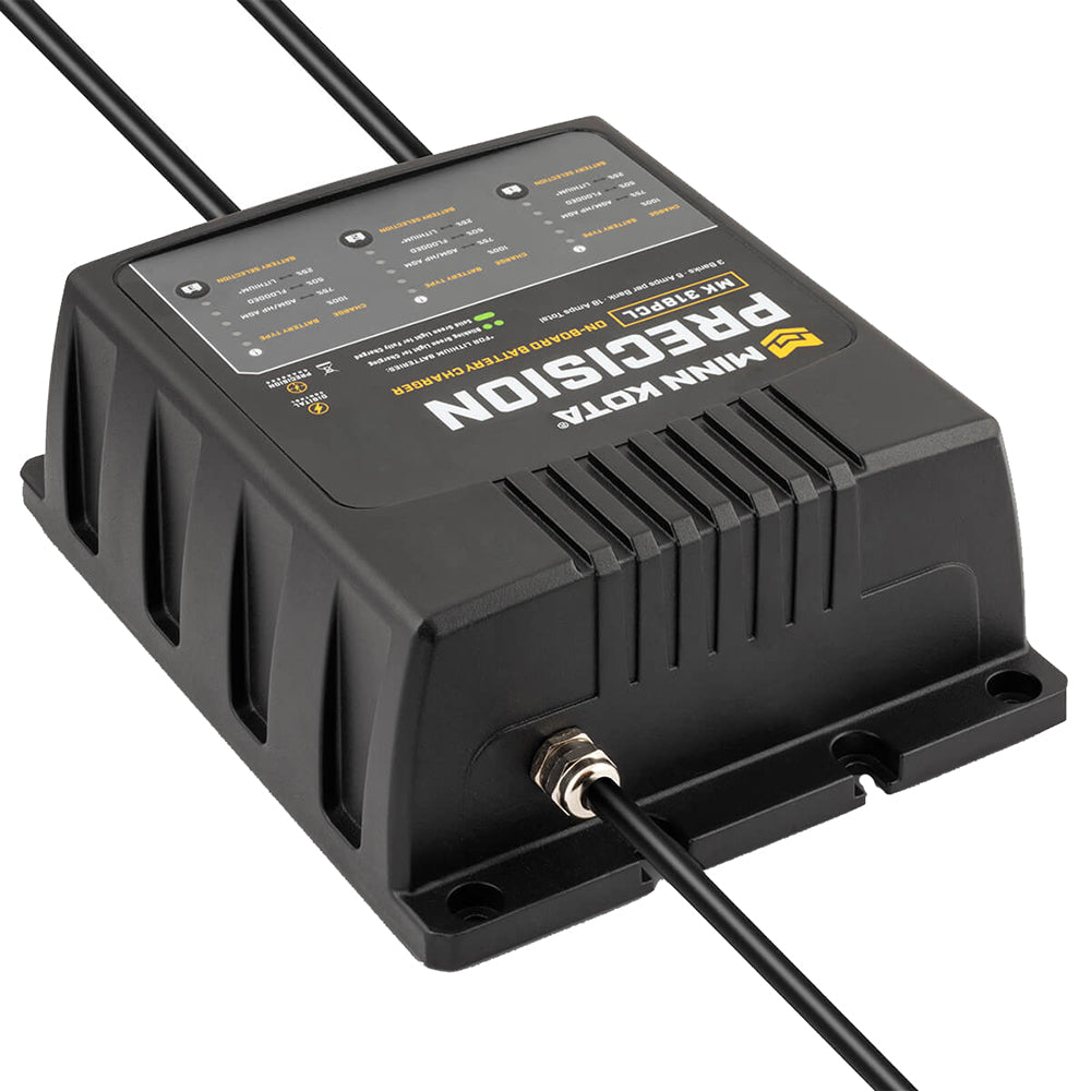 Minn Kota On-Board Precision Charger MK-318 PCL 3 Bank 6 Amp Lithium-Optimized Charger