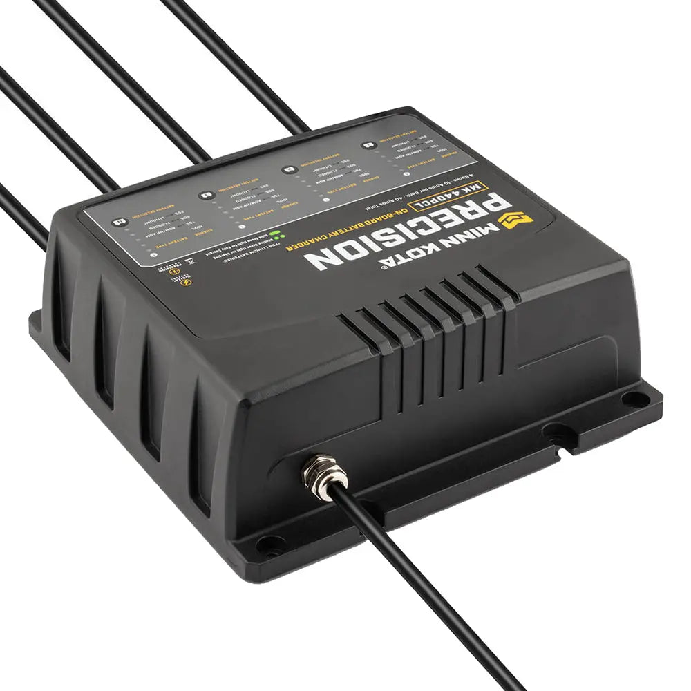 Minn Kota MK-440 On-Board Precision Charger - 4 Bank, 10 Amp Lithium-Optimized Battery Charger