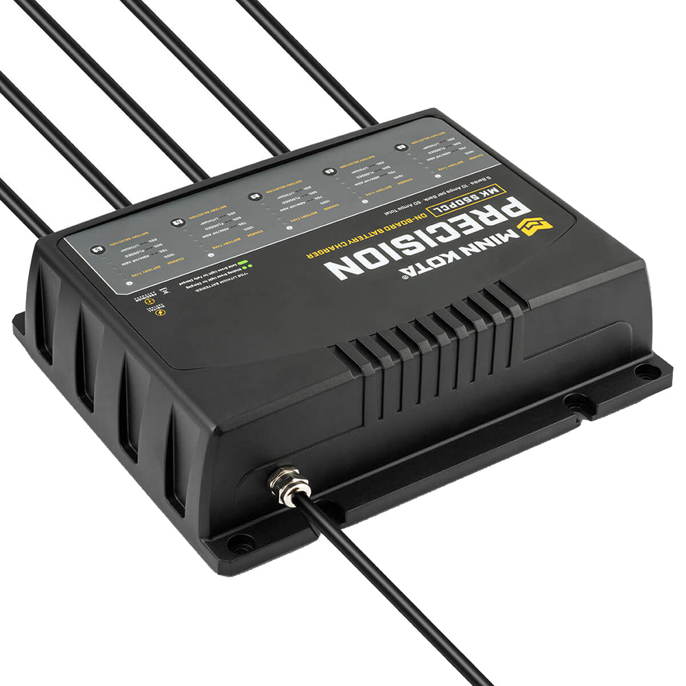 Minn Kota MK-550 On-Board Lithium-Optimized 5 Bank Charger with 10 Amp Output