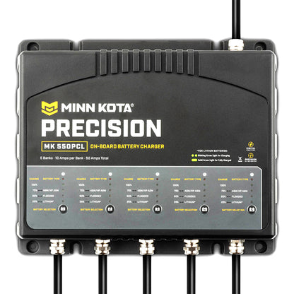 Minn Kota MK-550 On-Board Lithium-Optimized 5 Bank Charger with 10 Amp Output