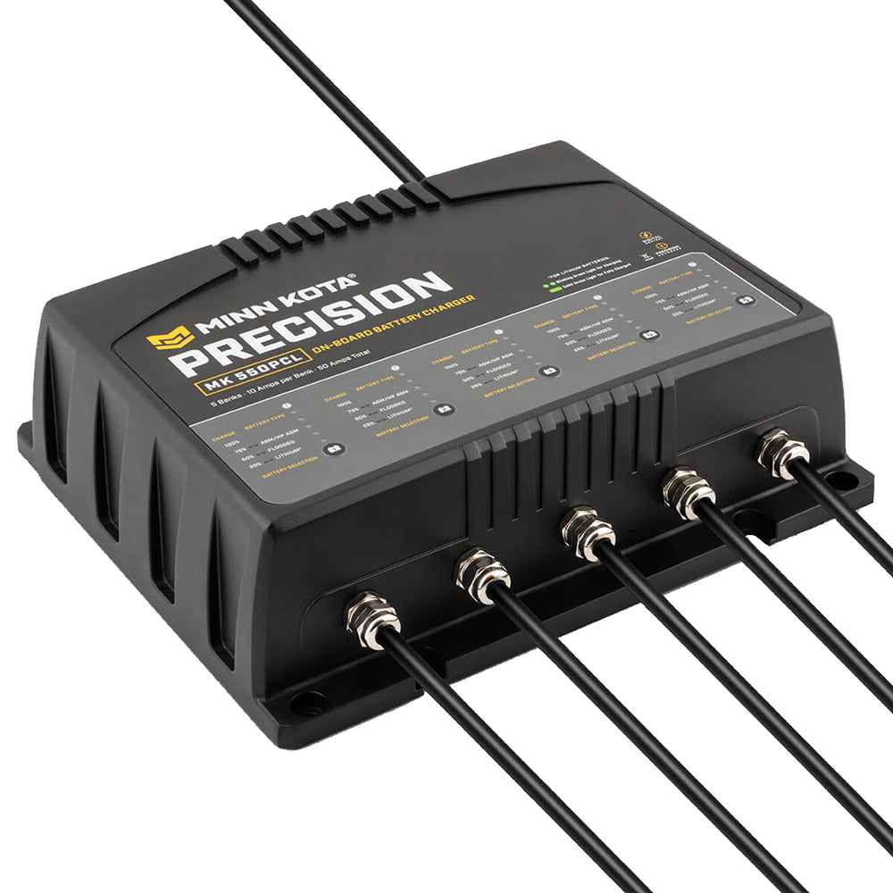 Minn Kota MK-550 On-Board Lithium-Optimized 5 Bank Charger with 10 Amp Output