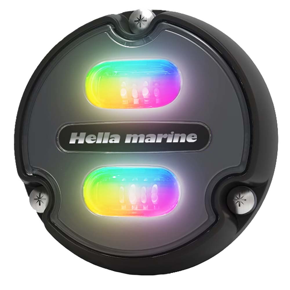 Hella Marine Apelo A1 RGB Underwater Light - 1800 Lumens with Black Housing and Charcoal Lens