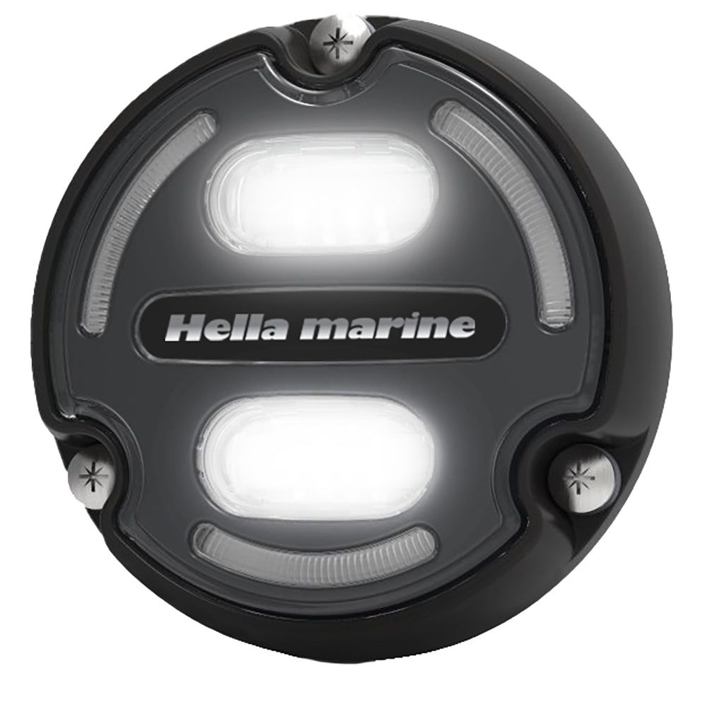 Hella Marine Apelo A2 Blue White Underwater Light - 3000 Lumens, Black Housing, Charcoal Lens with Edge Light
