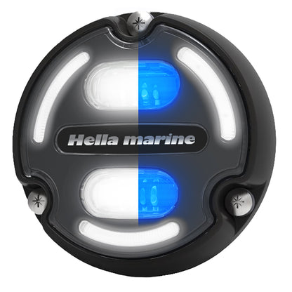 Hella Marine Apelo A2 Blue White Underwater Light - 3000 Lumens, Black Housing, Charcoal Lens with Edge Light