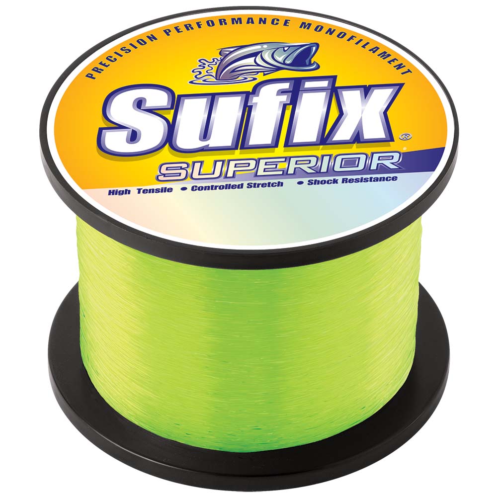Sufix Superior Hi-Vis Yellow Monofilament Line - 25lb, 535 Yards