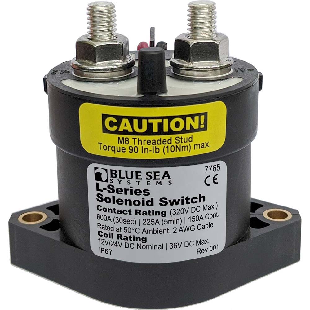 Blue Sea Systems 7765 L-Series 150A Solenoid Switch for 12/24V DC Systems