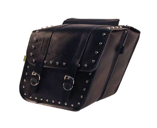 Dowco Studded Series Standard Slant Saddlebags Set - Durable Motorcycle Storage Solution