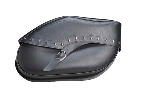 Dowco Revolution Series Hardmount Studded Leather Saddle - Black Chrome