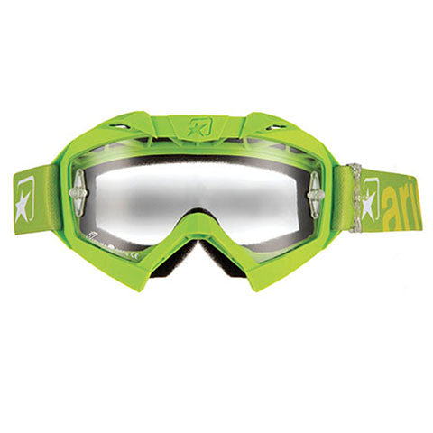 Ariete 14001-PL MX Adrenaline Primis Lime Motocross Goggles