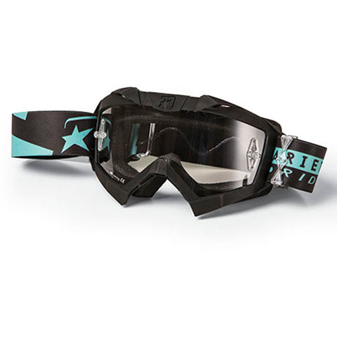 Ariete 14001-SNT MX Adrenaline Senior Goggles, Black and Light Blue