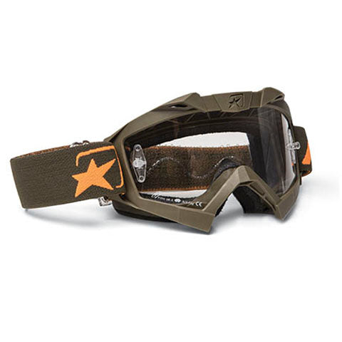 Ariete 14001-SVO MX Adrenaline Senior Green and Orange Motocross Goggles