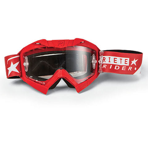Ariete 14001-SRB MX Adrenaline Senior Red and White Motocross Goggles