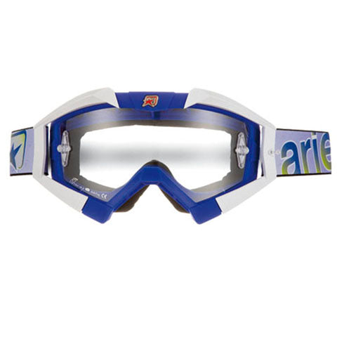 Ariete MX Goggles Riding Crows Blue and White, Part Number 13950-AB15