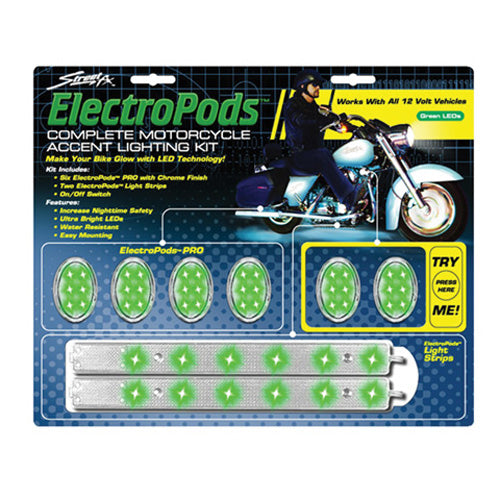 Street FX Green Electropod Kit - Customizable LED Lighting for Vehicles