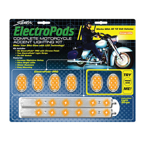 Street FX Orange Electropod Kit - Custom Motorcycle Indicator and Signal Lights