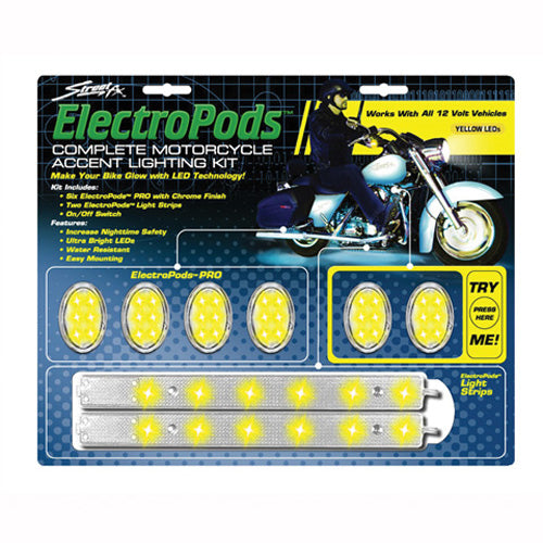 Street FX Yellow Electropod Kit - Customizable LED Accent Lighting for Vehicles