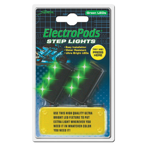 Street FX Green Step Lights 2-Pack - Enhance Your Vehicle's Visibility and Style
