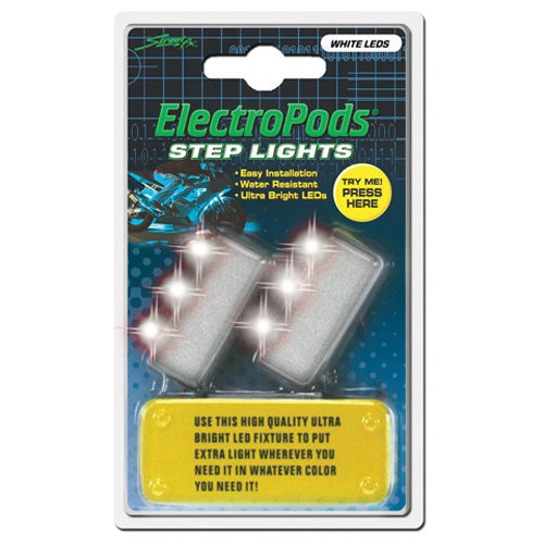 Street FX White Step Lights 2-Pack - Enhance Vehicle Visibility and Style