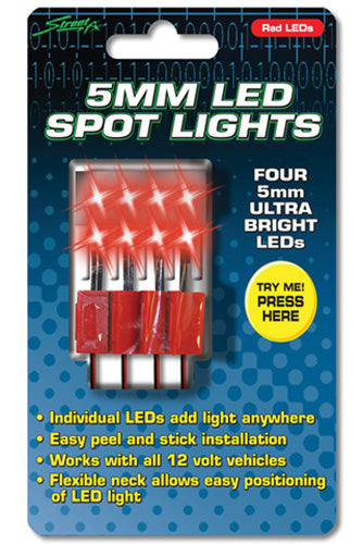 Street FX EPOD-SPOT-4LED-TRY MEBC Red LED Accent Light - Part #1044402