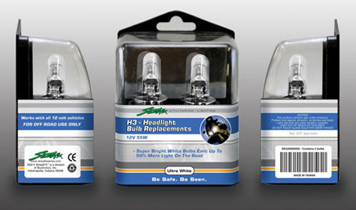 Street FX H-3 SFX Headlight Bulbs 12V 55/60W - Pack of 2