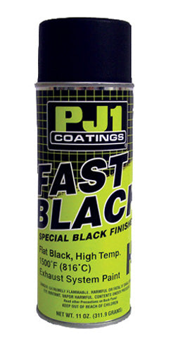 PJ1 Spray Flat Black Hi-Temp Paint – 11 oz, 1500°F Heat Resistant
