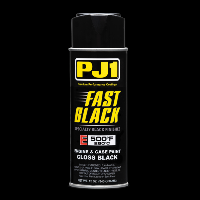 PJ1 Spray Gloss Black Engine Paint 12 oz - High-Performance Coating for Engine Components