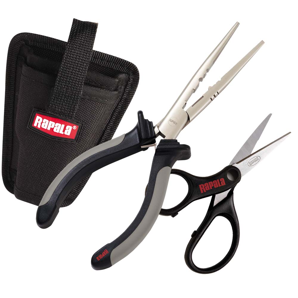 Rapala Pedestal Tool Combo with Fisherman's Pliers and Super Line Scissors