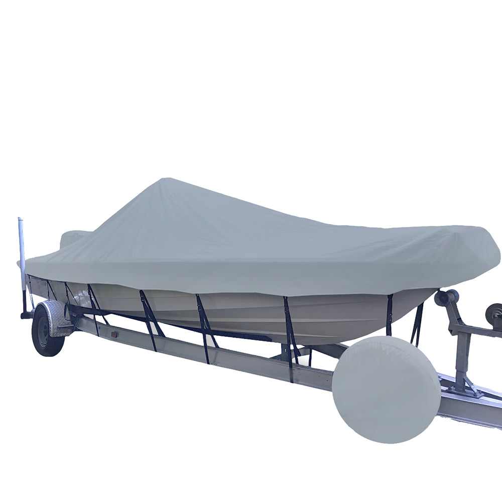Carver by Covercraft Sun-DURA Narrow Series Boat Cover for 23.5' V-Hull Center Console Boats - Grey