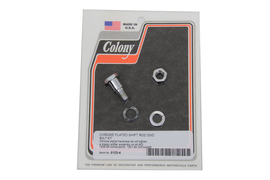 Colony Chrome Shoulder Bolt Kit - Fits 1936-1945 Harley Davidson EL & FL Models
