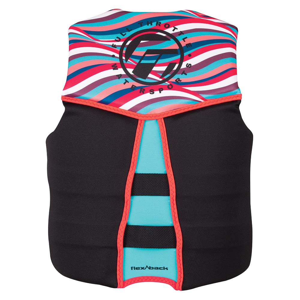 Full Throttle Women's Rapid-Dry Flex-Back Life Jacket - XS Pink and Black