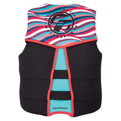 Full Throttle Women's Rapid-Dry Flex-Back Life Jacket - XS Pink and Black