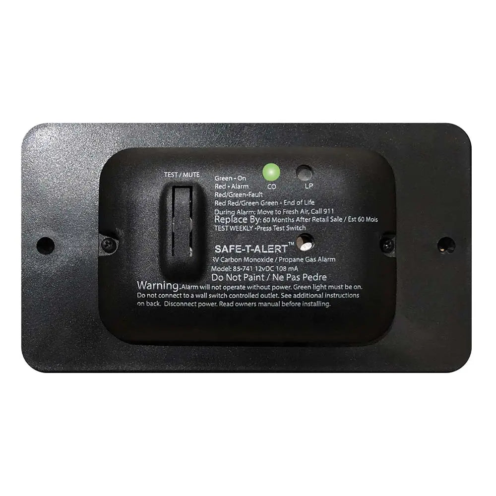 Safe-T-Alert 85 Series Carbon Monoxide and Propane Gas Alarm - 12V Black