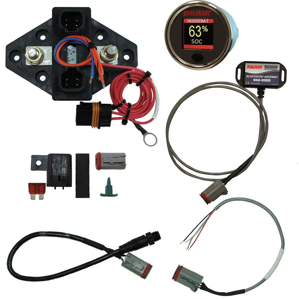 Balmar SG230 Battery Monitor Kit with N2K BT Gateway and Color Display for 12-48VDC Systems