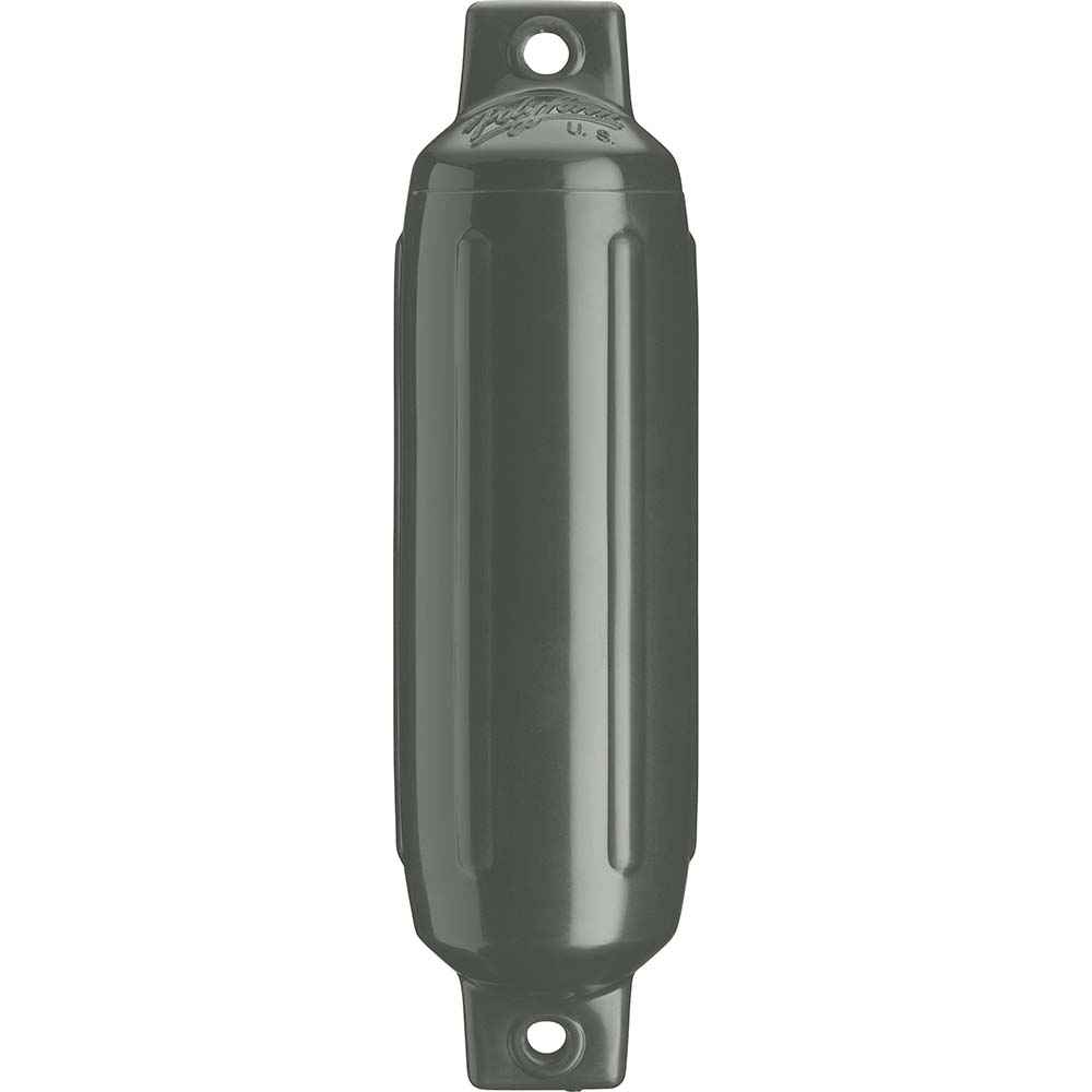 Polyform G-4 Twin Eye Fender 6.5" x 22" - Graphite for 20-25 ft Boats