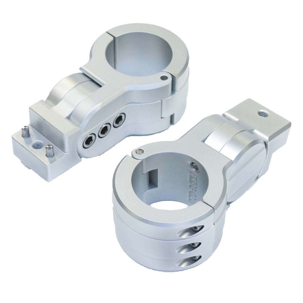 PTM Watersports Board Rack Mounts - 2.38 Inch Silver Pipe Clamp Pair
