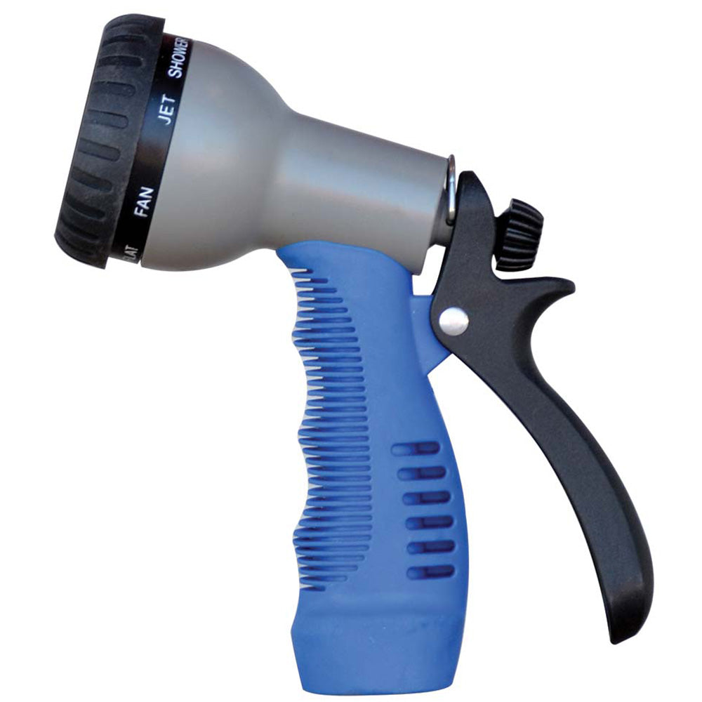 HoseCoil WN515 Rubber Tip Nozzle with 9 Pattern Adjustable Spray Head and Comfort Grip