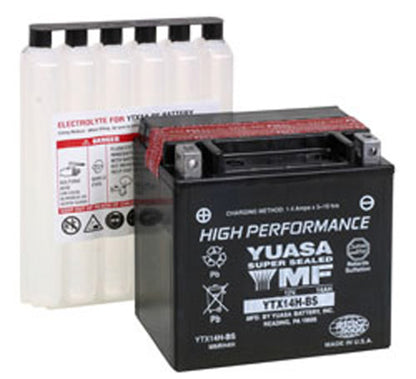 YUASA YTX14H-BS High-Performance Maintenance-Free Motorcycle Battery