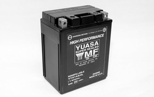 YUASA YTX14AHL-BS High-Performance Motorcycle Battery